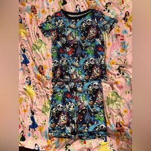 Charlie’s Project Little Snuggles NBC Bluey Short Sleeve Shorts Set Size 2 GUC